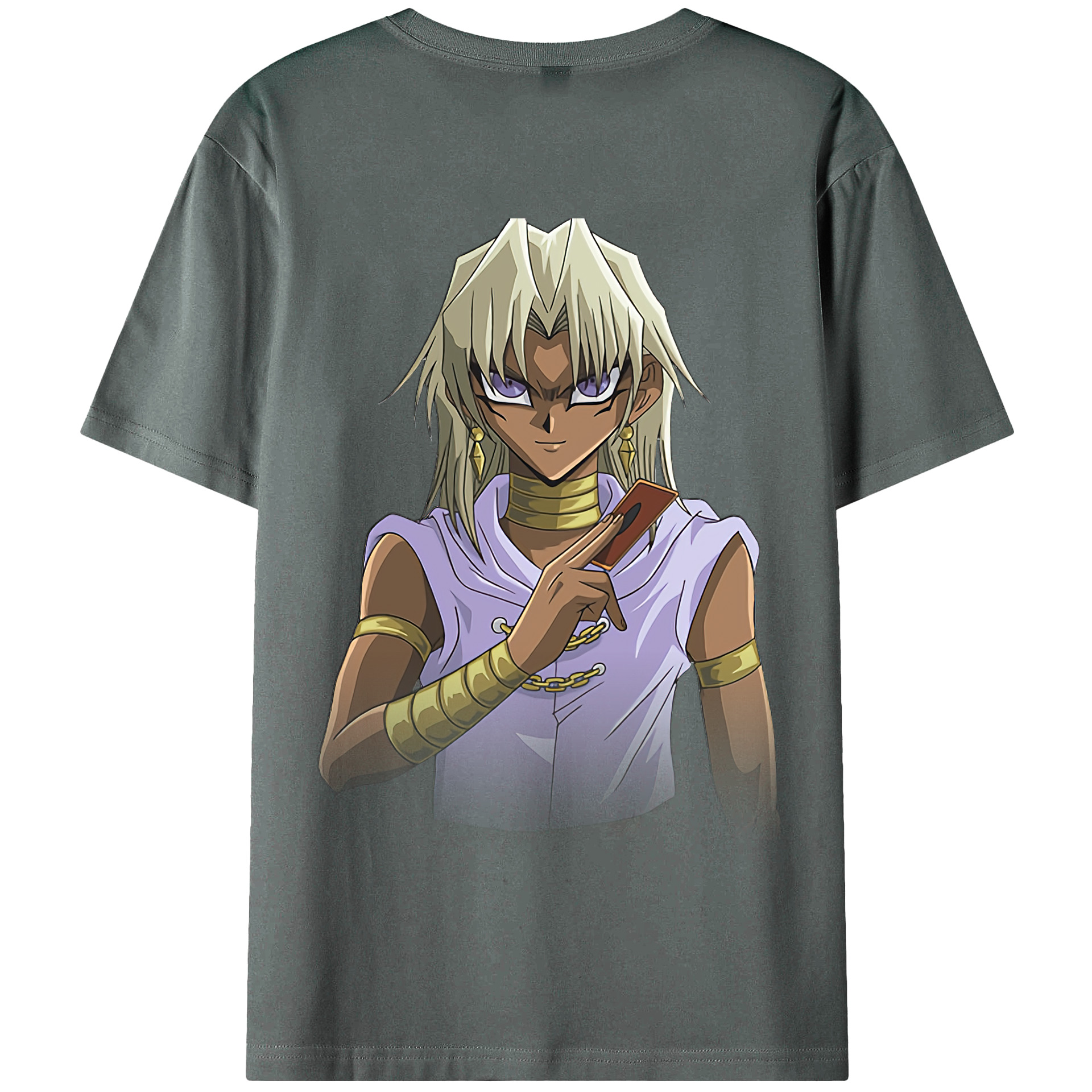 （画像用） 遊☆戯☆王 Yu-Gi-Oh! 綿100％ メンズ半袖Tシャツ（バックプリント） 通気性